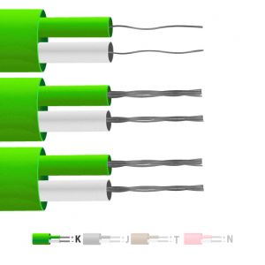 Tipo K PFA aislado Termopar plano de par cable / alambre (IEC)