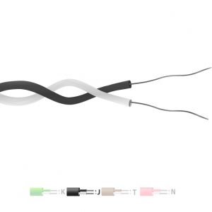 Tipo J PTFE aislado Twin Twisted Pair Thermocouple Cable / Alambre (IEC)