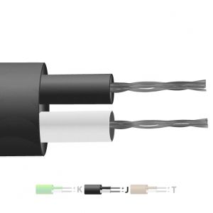 Cable / alambre de termopar de par plano aislado de PTFE tipo J (IEC)