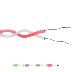 Tipo N PTFE aislado Twin Twisted Pair Thermocouple Cable / Alambre (IEC)