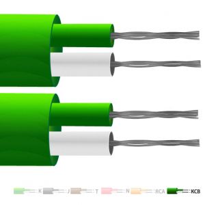 Tipo VX (KCB) PVC aislado Termopar plano de par cable / alambre (IEC) para usar con termopares tipo K