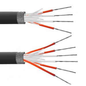 Pantalla de cobre estaado aislada con PFA de 3 ncleos, cable / cable de sensor PRT