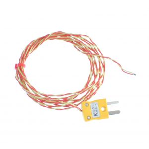 Termopar de unin expuesta ANSI con aislamiento de PFA con enchufe en miniatura - Tipos K,T