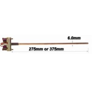 Inserto reemplazable para sonda industrial Platinum Resistance Pt100 con extensin de revestimiento - 375 mm x 6,0 mm