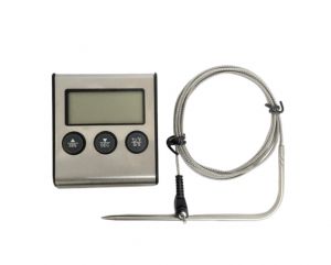 Temporizador de termómetro de cocina digital con alarma e imán trasero