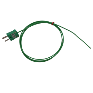 Termopar de alambre hermticamente sellado IEC tipo K con terminacin de enchufe en miniatura - 2M