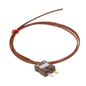 Termopar de alambre hermticamente sellado IEC tipo T con terminacin de enchufe en miniatura - 1M