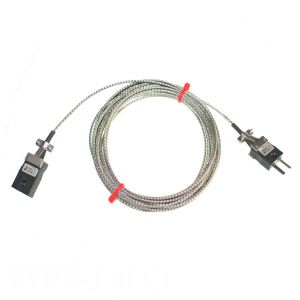 Cables de extensión de termopar de fibra de vidrio tipo J con enchufes en miniatura (IEC)