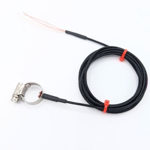 Abrazadera de tubera Superficie Pt100 RTD Estilo Jubileo con plomo PFA - 13-20 mm