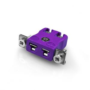 Conector de termopar de montaje en panel de alambre rápido en miniatura con soporte de acero inoxidable JM-E-SSPFQ Tipo E JIS