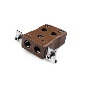 Conector de termopar de montaje en panel de alambre rápido estándar con soporte de acero inoxidable JS-T-SSPFQ Tipo T JIS