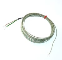 Termopar de unin expuesta IEC de par plano aislado con fibra de vidrio - Tipo K con terminacin de colas desnudas - 1/0.508mm x 2M
