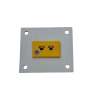 Panel de aluminio para conector termopar con tomas miniaturas tipo K ANSI - unidireccional