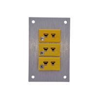 Panel de aluminio con conector termopar y tomas miniatura ANSI tipo K - 3 vas