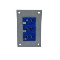 Panel de aluminio con conector termopar y tomas miniatura JIS tipo K - 3 vas
