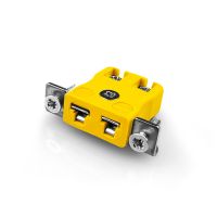 Conector de termopar de montaje en panel de alambre rápido en miniatura con soporte de acero inoxidable JM-J-SSPFQ Tipo J JIS