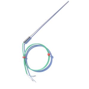 Termopar mineral aislado de respuesta rpida de 0,25 mm de dimetro con potencimetro liso y colas IEC PFA - Tipo K - Unin a tierra - 300 mm