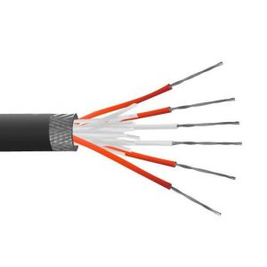 Pantalla de cobre chapado en estao de 6 ncleos aislada con PFA, cable / cable sensor PRT