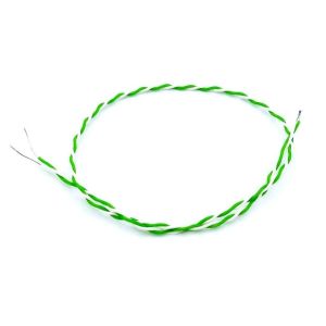 Termopar de unin IEC expuesta con doble trenzado aislado PTFE con colas desnudas - Tipo K - 250 mm de longitud de cable