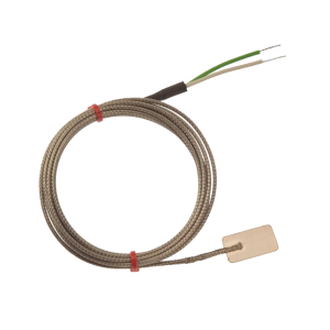 Termopar de hoja IEC, cable aislado con fibra de vidrio con trenzado de acero inoxidable - Tipo K con terminacin de colas desnudas - Longitud de 3 m