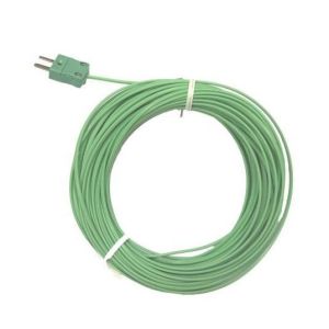 Termopar de unin expuesta IEC de par plano aislado con PFA con enchufe en miniatura - Tipo K - Tamao de hebra de 1 / 0.5 mm - Longitud de 2 m