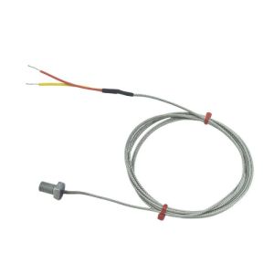 Termopar de pernos ANSI, acero inoxidable de fibra de vidrio sobre cable trenzado - Tipo K - Rosca M10 - Perno de 25 mm