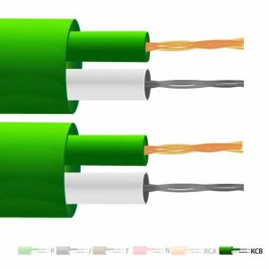 Cable / cable de termopar plano aislado tipo VX (KCB) de PVC para uso con termopares tipo K - 13/0,2 mm