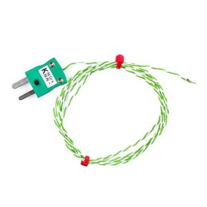 BS (British Standard) Termopar de Disco de Alambre Fino, PTFE con Enchufe en Miniatura - Tipo K - 1M