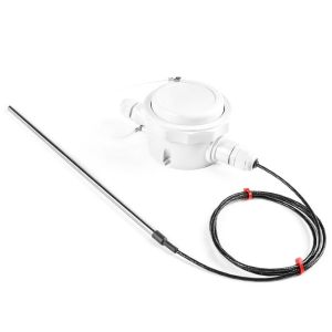 Carcasa remota montada en la pared de 4-20 mA, entrada Pt100 con cable PFA y sensor PRT - Longitud de cable de 2 m