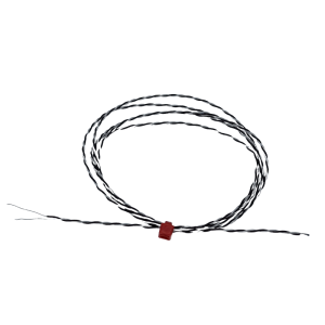 Termopar de unin expuesta IEC de doble torsin con aislamiento de PFA con colas desnudas - Tipo J - 1/0,5 mm - Longitud de cable de 5 m