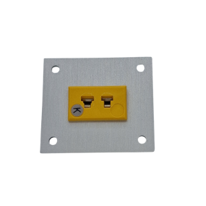 Panel de aluminio para conector termopar con tomas miniaturas tipo K ANSI - unidireccional