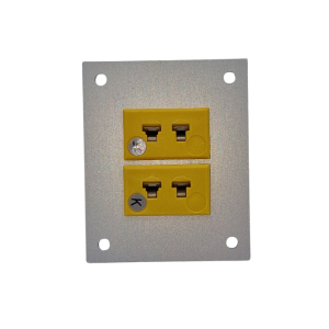 Panel de aluminio para conector termopar con sockets miniatura tipo K ANSI - 2 vas