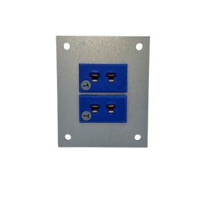 Panel de aluminio para conector de termopar con tomas miniaturas ANSI tipo T - 2 vas