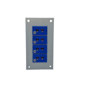 Panel de aluminio para conector termopar con tomas miniatura ANSI tipo T - 4 vas