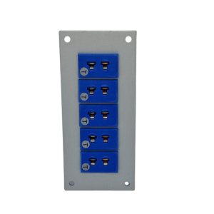 Panel de aluminio para conector termopar con enchufes miniatura ANSI tipo T - 5 vas