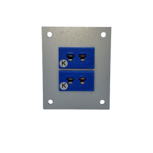 Panel de aluminio con conector de termopar y tomas miniatura JIS Tipo K - 2 vas