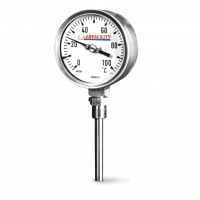 Medidores de temperatura del termómetro bimetátil - Estilo de entrada inferior con bolsillo BSP de 1/2 "