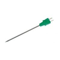 Sonda de termopar estilo punta de aguja IEC con tapn en miniatura moldeado - Tipo K - 110 mm