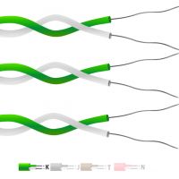 Tipo K PTFE aislado Twin Twisted Pair Thermocouple Cable / Alambre (IEC)