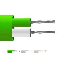 Cable / alambre termopar de par plano aislado con PTFE tipo K (IEC)