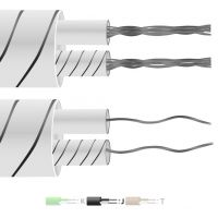 Tipo J Cable de termopar de par plano aislado de fibra de vidrio / alambre (IEC)