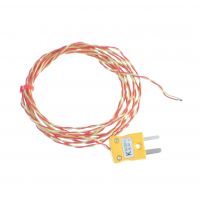 Termopar de unin expuesta ANSI con aislamiento de PFA con enchufe en miniatura - Tipos K,T