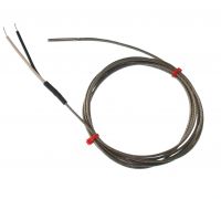 Termopar conectado a tierra fabricado por IEC en tubo de acero inoxidable, cable trenzado de acero inoxidable de fibra de vidrio - Tipo K,J