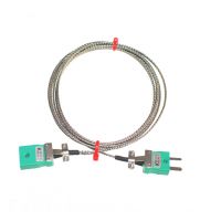 Cables de extensión de termopar de fibra de vidrio tipo K con enchufes en miniatura (IEC)