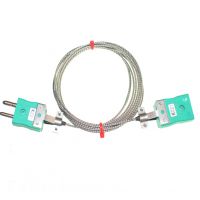 Cables de extensión de termopar de fibra de vidrio tipo K con enchufes y enchufes estándar (IEC)