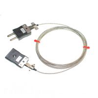 Cables de extensión de termopar de fibra de vidrio tipo J con enchufes estándar (IEC)
