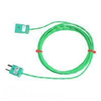 Cables de extensin de termopar PFA tipo K con enchufe y enchufe en miniatura (IEC)