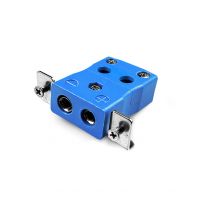 Conector de termopar de montaje en panel de alambre rápido estándar con soporte de acero inoxidable JS-K-SSPFQ Tipo K JIS