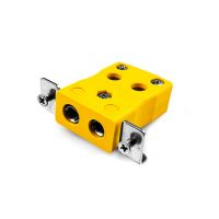 Conector de termopar de montaje en panel de alambre rápido estándar con soporte de acero inoxidable JS-J-SSPFQ Tipo J JIS