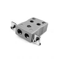 Conector de termopar de montaje en panel de alambre rápido estándar con soporte de acero inoxidable JS-B-SSPFQ Tipo B JIS